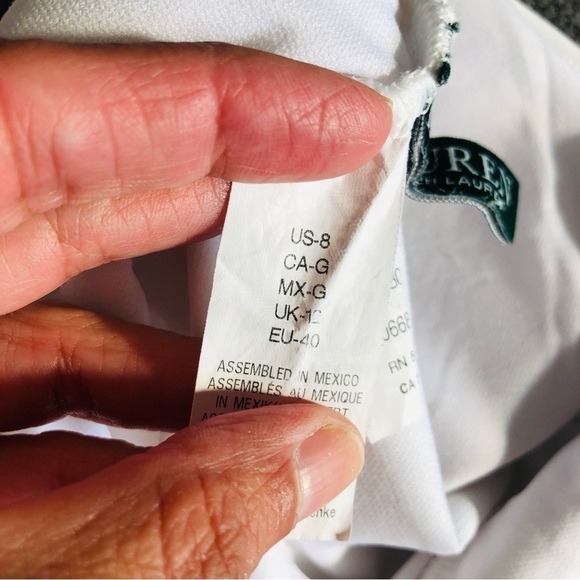 RALPH Lauren white one-piece gold front zip swimsuit 8 - Picture 6 of 12